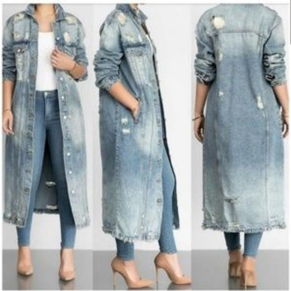 Veveret Denim Long Jacket